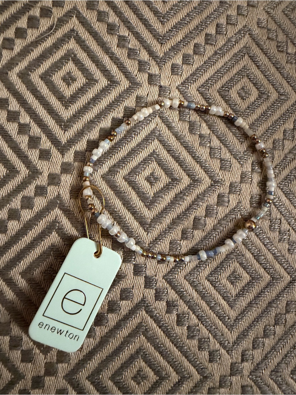 ENewton White, Blue, & Gold Beaded Hope Unwritten Bracelet NWT